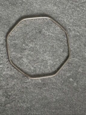 .824 Sterling Silver Octagonal Minimal Bangle Bracelet